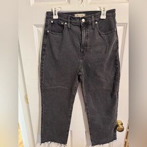Madewell cropped black jeans